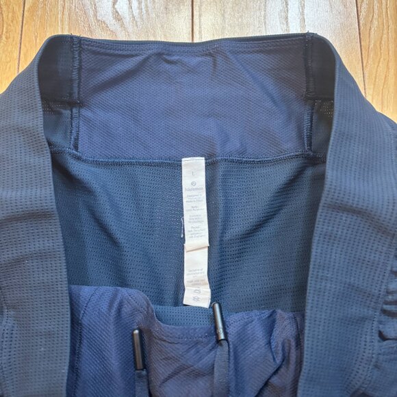 Lululemon Warp Lite Chino Shorts 9" Inseam Drawstring Navy Blue Men's Size Large - Picture 5 of 6